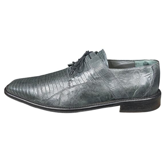 Vintage David Eden Green Grey Lizard Lace Up Derby Shoes Size US 10.5 main image 8